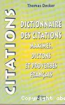 Dictionnaire des citations maximes, dictons et proverbes français